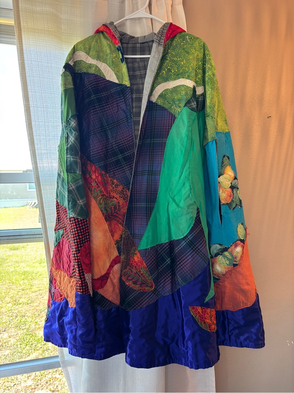 Patchwork Multicolor Maxi Skirt with Hood - Picture 2 of 8